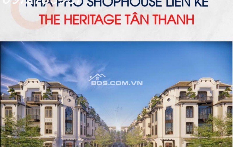 Chính thức nhận booking dự an HERITAGE thị trấn Tân Thanh trung tâm hành chính huyện Thanh Liêm,tỉnh Hà Nam