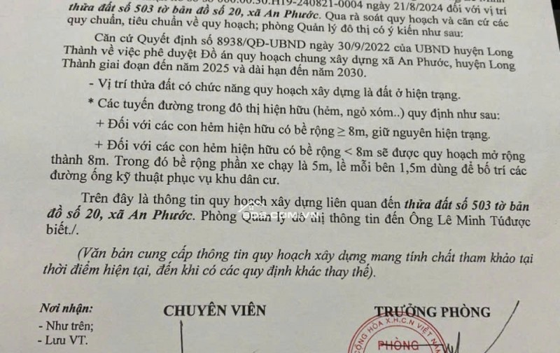 CẦN TIỀN, BÁN GẤP LÔ ĐẤT VỊ TRÍ 2MT CỰC ĐẸP TẠI LONG THÀNH. 81M2 SHR 950TR. LH:0979589032.