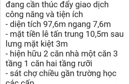 Bán nhanh 2 căn nhà vị trí cực đẹp tại Sơn Trà – 97,6m2 - SHR – chỉ 7,x tỷ. Lh:0934889124