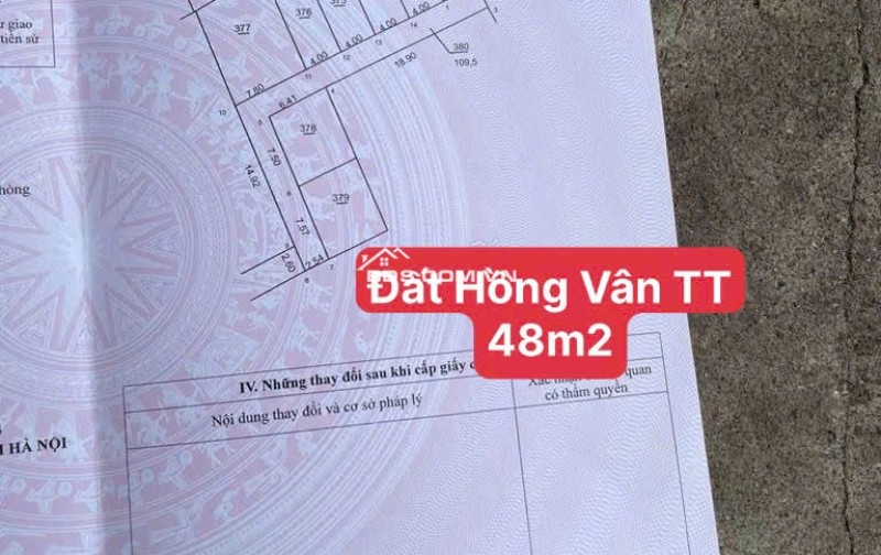 CHỈ HƠN 1 TỶ SỞ HỮU NGAY ĐẤT ĐÃ CÓ SỔ HỒNG VÂN - THƯỜNG TÍN