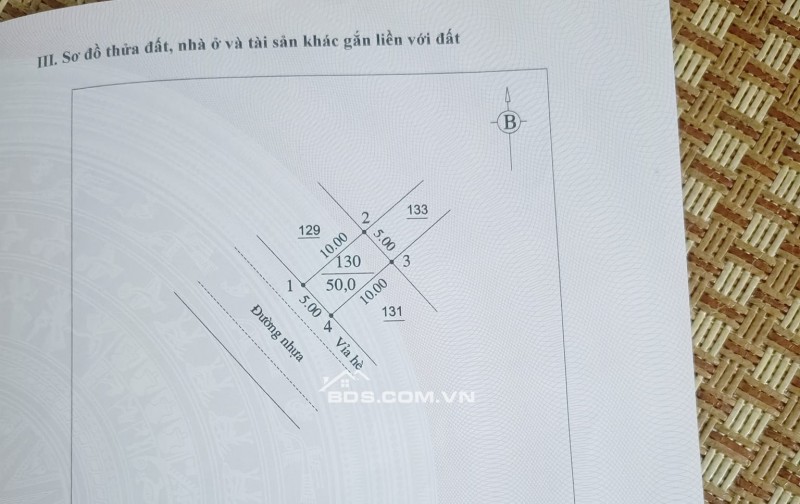 Bán 50m2 phân lô vỉa hè chân victoria văn phú 5m mặt tiền 14 tỷ có TL