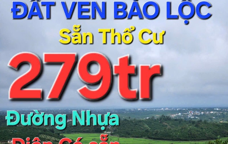 Đất nền Tại Huyện Di Linh Tỉnh Lâm Đồng, Dt 150m2 TC sẵn 100m2 sổ sẵn công chứng ngay