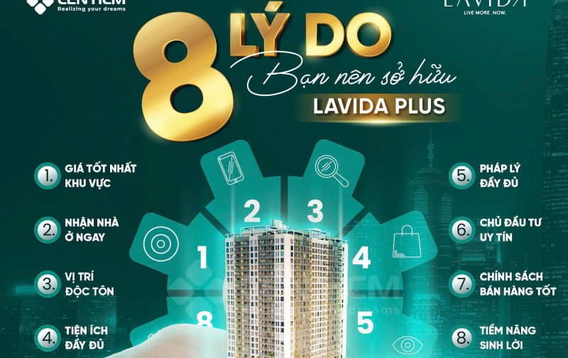 Bán căn hộ lavida 3PN, 2WC tại khu đô thị Phú Mỹ Hưng Q7