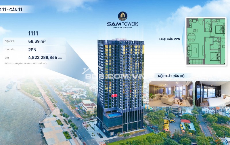 Căn hộ Sam Towers 2PN giá chỉ từ 4.7 tỷ - Căn hộ hiện hữu - Bàn giao ở ngay