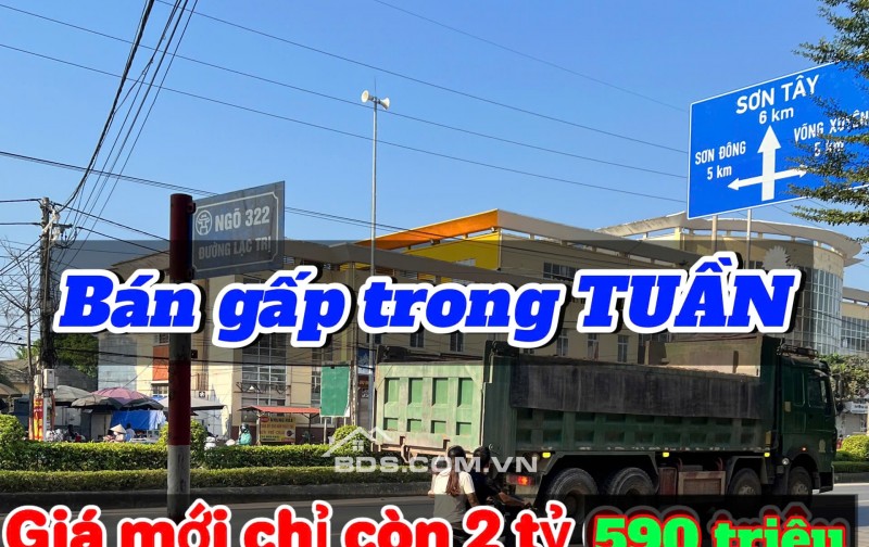 BÁN GẤP GIÁ MỚI CHỈ 2 tỷ 590 tr Cách quốc lộ 32 chỉ 50m, cách Hà Nội 20km. GIÁ CHỈ TRONG TUẦN NÀY