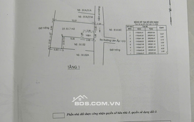 Bán nhà cấp 4 DT 4x11 (52m²) nở hậu L. Giá 2,350 tỷ SHR Full nội thất Vĩnh Lộc B