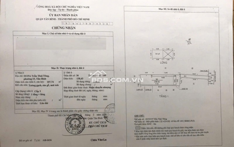 Hạ giá 500tr nhà P15 Tân Bình 139m2 giá 8,1 tỷ.