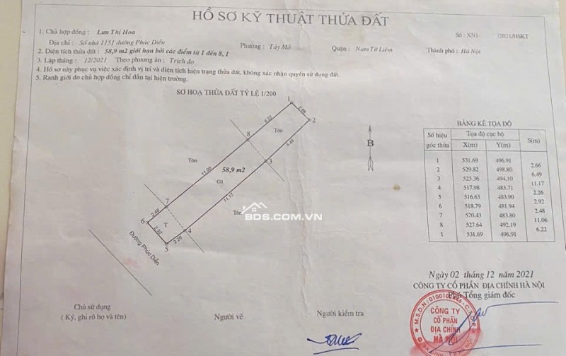 BÁN NHÀ PHÚC DIỄN-TÂY MỖ - NTL-Ô TÔ ĐỖ CỬA- 60M2 - GIÁ 1 TỶ 200.