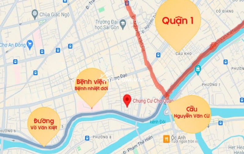 CHUNG CƯ QUẬN 5 SÁT Q1 GIÁ 1tỷ630 Kế bên Võ Văn Kiệt