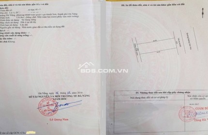 ĐÀ NẴNG: LÔ ĐẤT DT: 121m2 (6 x20,1) ĐƯỜNG 7,5m NGAY BÙI TÁ HÁN, KHU NAM VIỆT Á GIÁ SỤP HẦM.