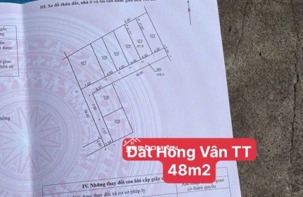 CHỈ HƠN 1 TỶ SỞ HỮU NGAY ĐẤT ĐÃ CÓ SỔ HỒNG VÂN - THƯỜNG TÍN