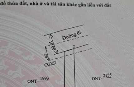 Cần bán lô đất tại xã Phước Thành, Tuy Phước, Bình Định giá bán 750 triệu