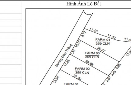 MUA ĐẤT SỔ ĐỎ CẤT KÉT GIÁ TỪ 500-660tr- HÀNG THÁNG VẪN THU VỀ DÒNG TIỀN KHAI THÁC TRÊN ĐẤT