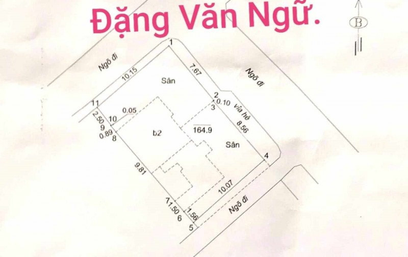 ⚜️ NHÀ PHỐ ĐẶNG VĂN NGỮ, ĐỐNG ĐA, LÔ GÓC 2 MẶT NGÕ Ô TÔ TRÁNH, 95M2 4T MT 9.5M, CHỈ 28 TỶ  ⚜️