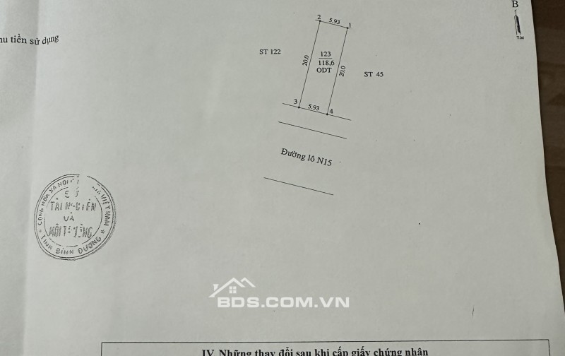 Bán đất TĐC Phú Mỹ, Phú Tân, TDM