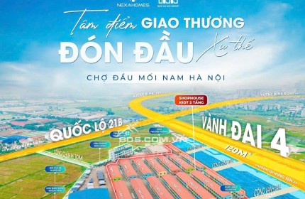 Shop kiot chợ đầu mối Nam Hà Nội. Trả trước 1,1 tỷ. Hạn thanh toán 10 tháng, đón hạ tầng vành đai 4