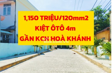 ✅✅ 1,150 TRIỆU/120m²  ĐẤT KIỆT 4M, GẦN KHU CÔNG NGHIỆP HÒA KHÁNH ,ĐÀ NẴNG ✅✅