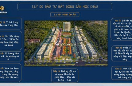 Cần bán căn shophouse liền kề vị trí view đẹp trung tâm Mộc Châu