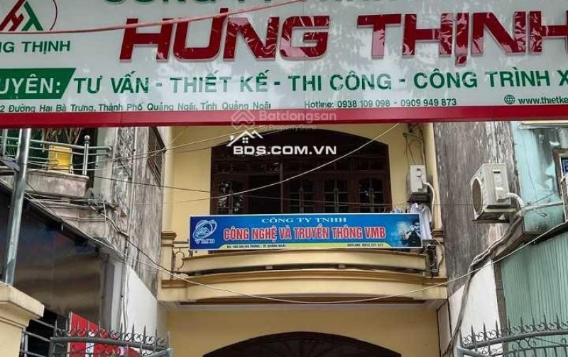 Chính chủ cho thuê nhà số 402 Hai Bà Trưng, trung tâm thành phố Quảng Ngãi (gần cầu Thạch Bích)