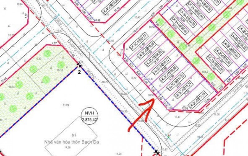 Bán lô đất víp Kim Hoa - Mê Linh - Hà Nội.Sát khu đô thị Kim Hoa.DT 109m2 giá 47tr/1m