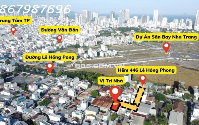 Bán hoặc Cho Thuê Nhà 3 Tầng Hẻm Lê Hồng Phong, Nha Trang - 6 Phòng Ngủ, Giá 28 Triệu/m²