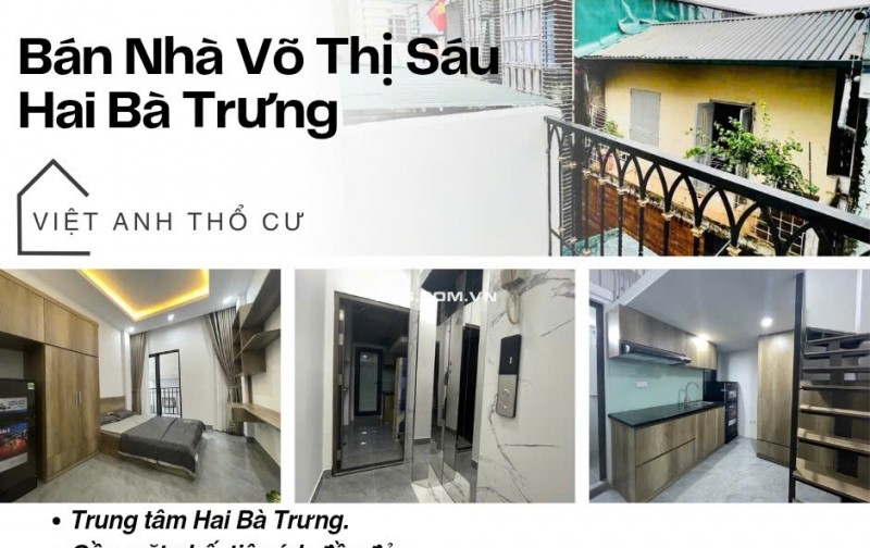 Bán nhà phố Võ Thị Sáu, Nhà Mới Tinh, Nội Thất Xịn, 42mx6T, Giá: 9.6 Tỷ, Lh: 0396935190.