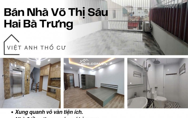 Bán nhà phố Võ Thị Sáu, Nhà Đẹp Mới, 6 Tầng Thang Máy, 39mx6T, Giá: 9.3 Tỷ, Lh: 0396935190.