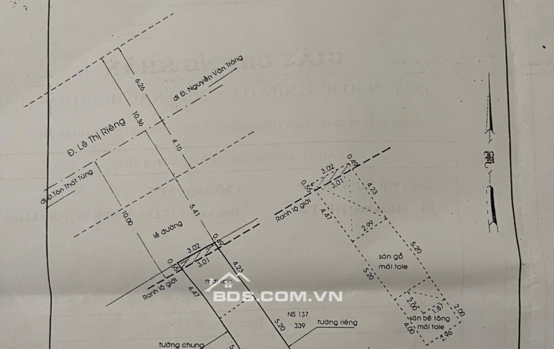 Bán nhà 3 lầu BTCT, Mặt tiền Đường Lê Thị Riêng Q1, Giá bán : 23 Tỷ có bớt