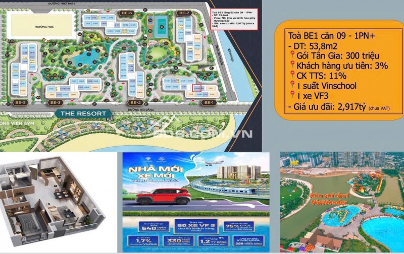 Hàng THƠM CĐT căn hộ BEVERLY 1PN+  Vinhomes Grand Park