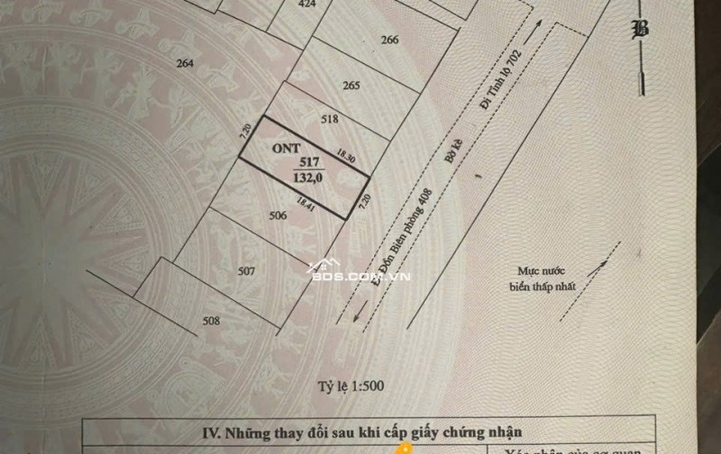 ĐẤT THỔ CƯ MẶT BIỂN - VIEW BIỂN HÒN ĐỎ - 132m2 FULL THỔ CƯ