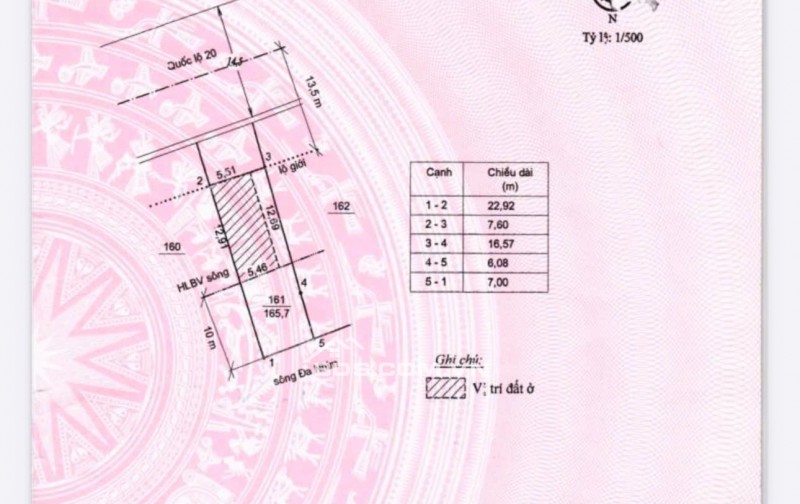 Cần Bán 165.7m2 Đất Chính Chủ Nằm Ngay Mặt Tiền Quốc Lộ 20, Cách Sân Bay Liên Khương 2km.