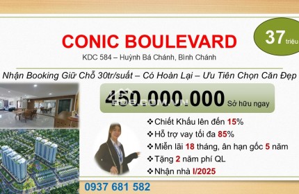 450tr  căn 2PN  cuối Võ Văn  Kiệt -Bình  Chánh  84m2 căn hộ rẻ nhất Sài Gòn