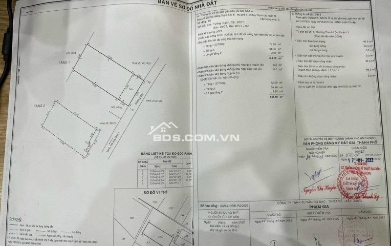 2,2 TỶ -CẶP NHÀ SỔ HỒNG  -3PN- THẠNH LỘC 47-43M2 THỔ CƯ.