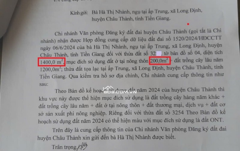 Ngộp. Bán Lô đất Mặt Tiền Quốc Lộ 1A. Gần Viện Cây Ăn Quả Miền Nam.DT 1.400m2. Giá bao rẻ.