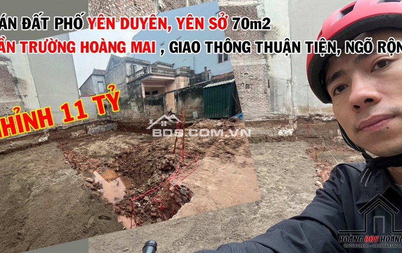 Đất phố Yên Duyên, Yên Sở - Vị trí đẹp, gần trường học, giao thông thuận lợi