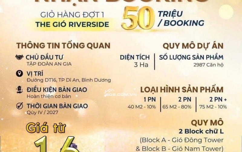 THE GIÓ RIVERSIDE – CĂN HỘ VEN SÔNG CHỈ TỪ 1.6 TỶ