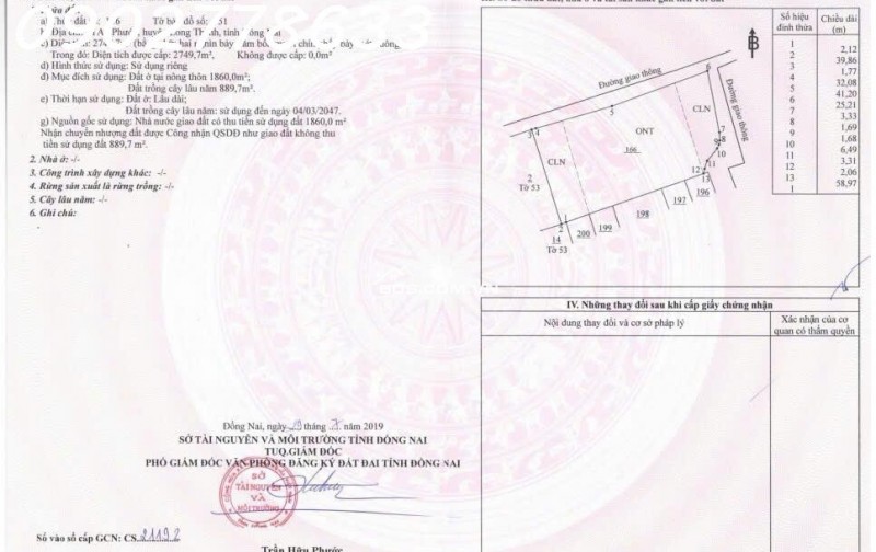 2800m2 QH đất ở toàn bộ, 1800m2 đất thổ cư! 2 MẶT TIỀN AN PHƯỚC, LONG THÀNH 14.5 TỶ