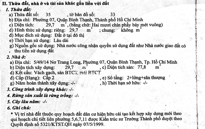 NHÀ SÁT BV GIA ĐỊNH, NGAY TRUNG TÂM BÌNH THẠNH – DT 29.7M2 (4 TẦNG) – SHR – 7.5 TỶ. LH:0786682268