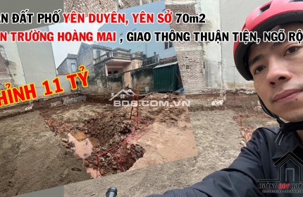 Đất phố Yên Duyên, Yên Sở - Vị trí đẹp, gần trường học, giao thông thuận lợi