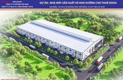 Cho thuê kho, nhà xưởng 10.000m tại KCN Đồng Văn, Hà Nam. Kho tiêu chuẩn đầy đủ PCCC. LH/ 0866683628