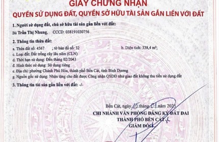 BÁN ĐẤT THÀNH PHỐ BẾN CÁT BÌNH DƯƠNG