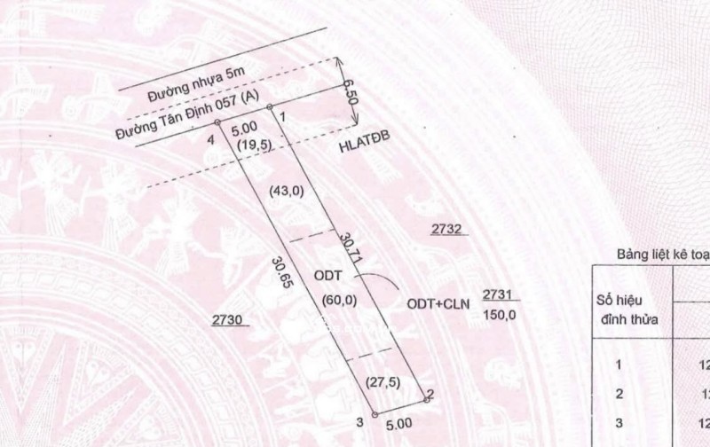 Cần Bán Đất Tân Định 150m2 Mặt Tiền Đường Nhựa Gần Khu Du Lịch Đại Nam