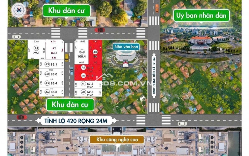 Cần Bán Lô Góc 79m² Ngay Mặt Đường To - Bình Yên Hòa Lạc