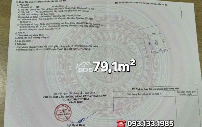 Cần Bán Lô Góc 79m² Ngay Mặt Đường To - Bình Yên Hòa Lạc