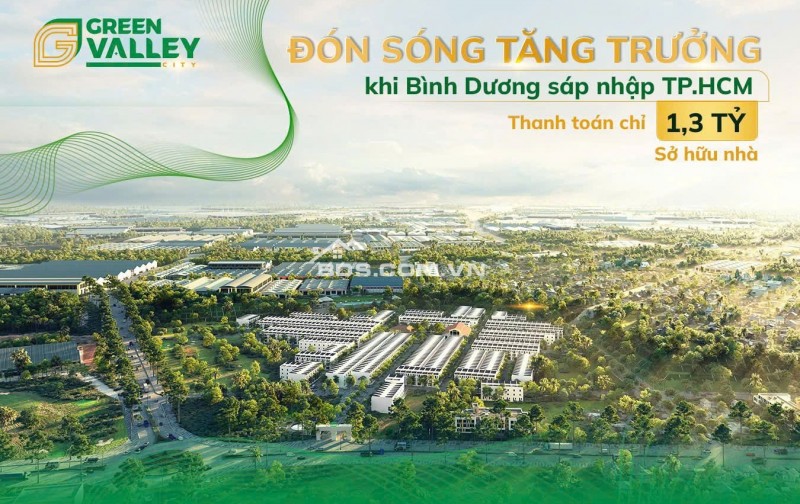 Trả trước 25% (Từ 925tr -1ty3) nhận ngay nhà phố 3 lầu Green Valley City – Tân Uyên