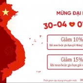 Mừng đại lễ 30/4 bên e có chương trình khuyến mãi cho quý khách hàng các gói gia hạn và cài mới