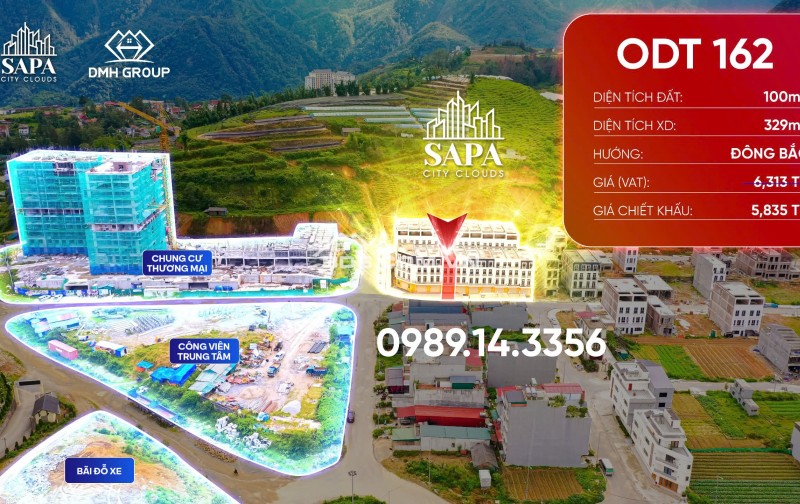 Bán căn liền kề xây sẵn 4 tầng đường T9 KĐT Tây Bắc - Sapa. Giá chỉ 5,8 tỷ cả nhà và đất