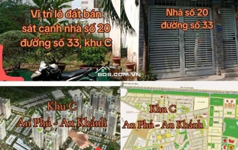 Bán đất đường số 33 KĐT mới An Phú An Khánh Q2, TP Thủ Đức. 160m2 giá chỉ 175tr/m2.