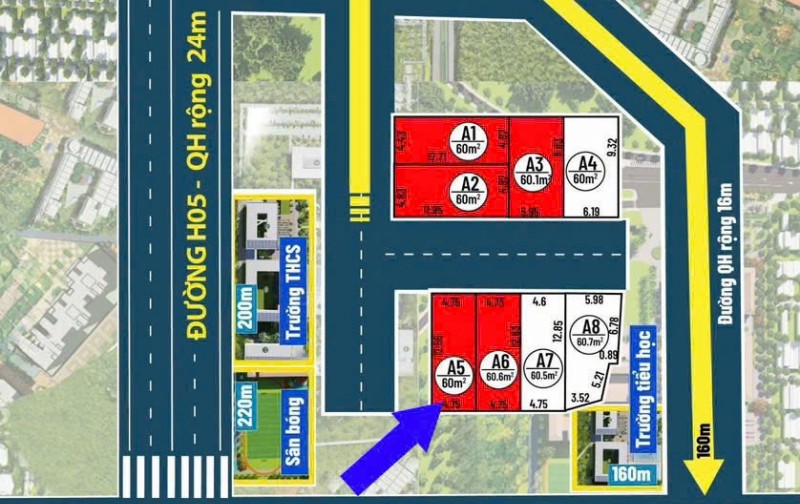 BÁN LÔ ĐẤT 60m² (A5) giá 1,470 tỷ tại - LẠI KHÁNH, LẠI THƯỢNG, THẠCH THẤT