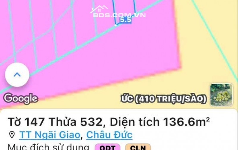 Chính chủ kẹt tiền, bán gấp thị trấn Ngãi Giao, sổ sẵn, cc liền, mặt tiền đường nhựa